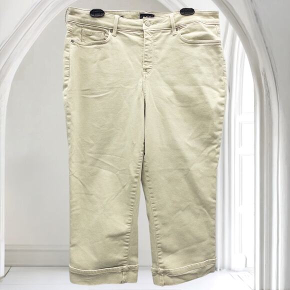 NYDJ Marilyn Straight Crop Jeans Women's size 16 Light Tan - Picture 2 of 5